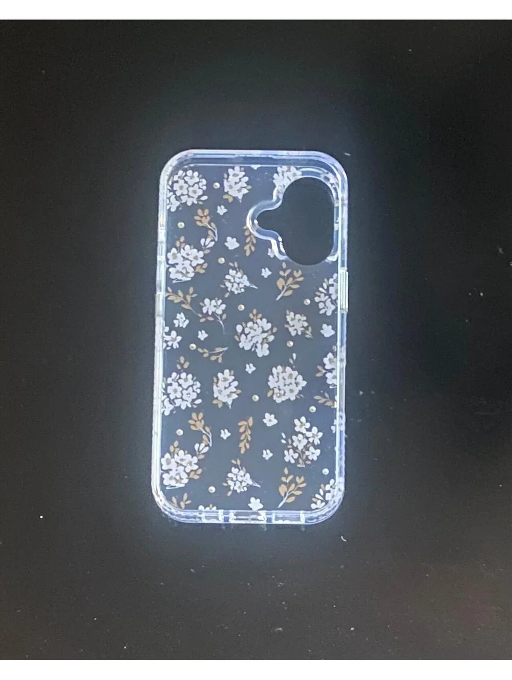 Onn Case for iPhone 16 Pink Floral with Gems